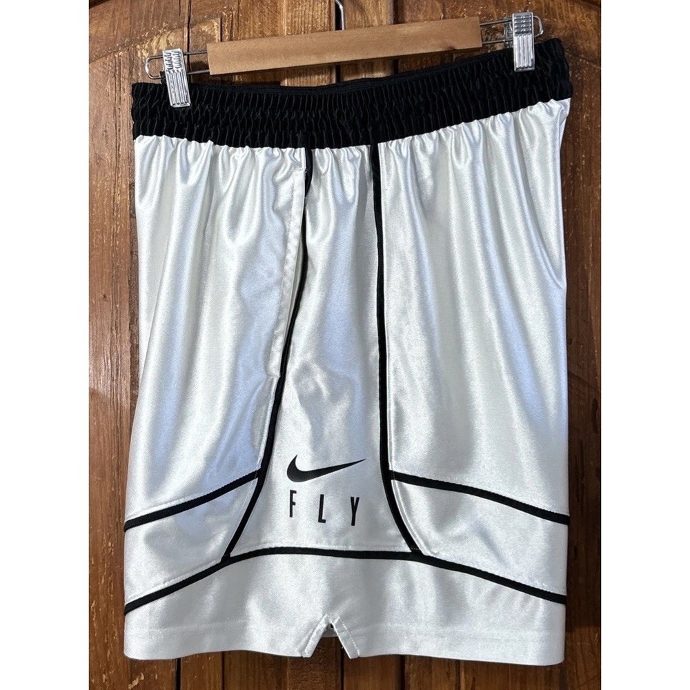 Nike Women's Swoosh Fly Athletic Shorts CZ3978-892 Drawstring Sz Large 7"